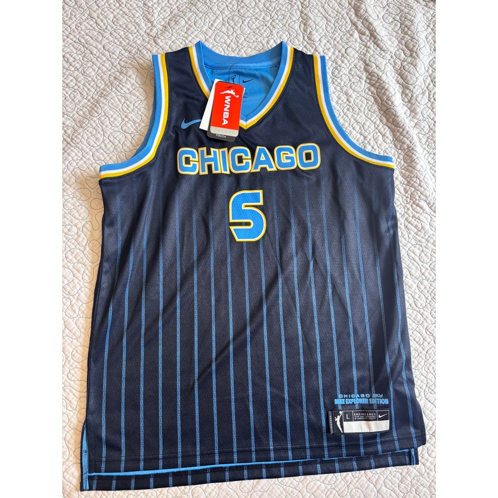 Nike Chicago Sky Angel Reese 5 Explorer Edition WNBA Jersey Youth Large 14-16